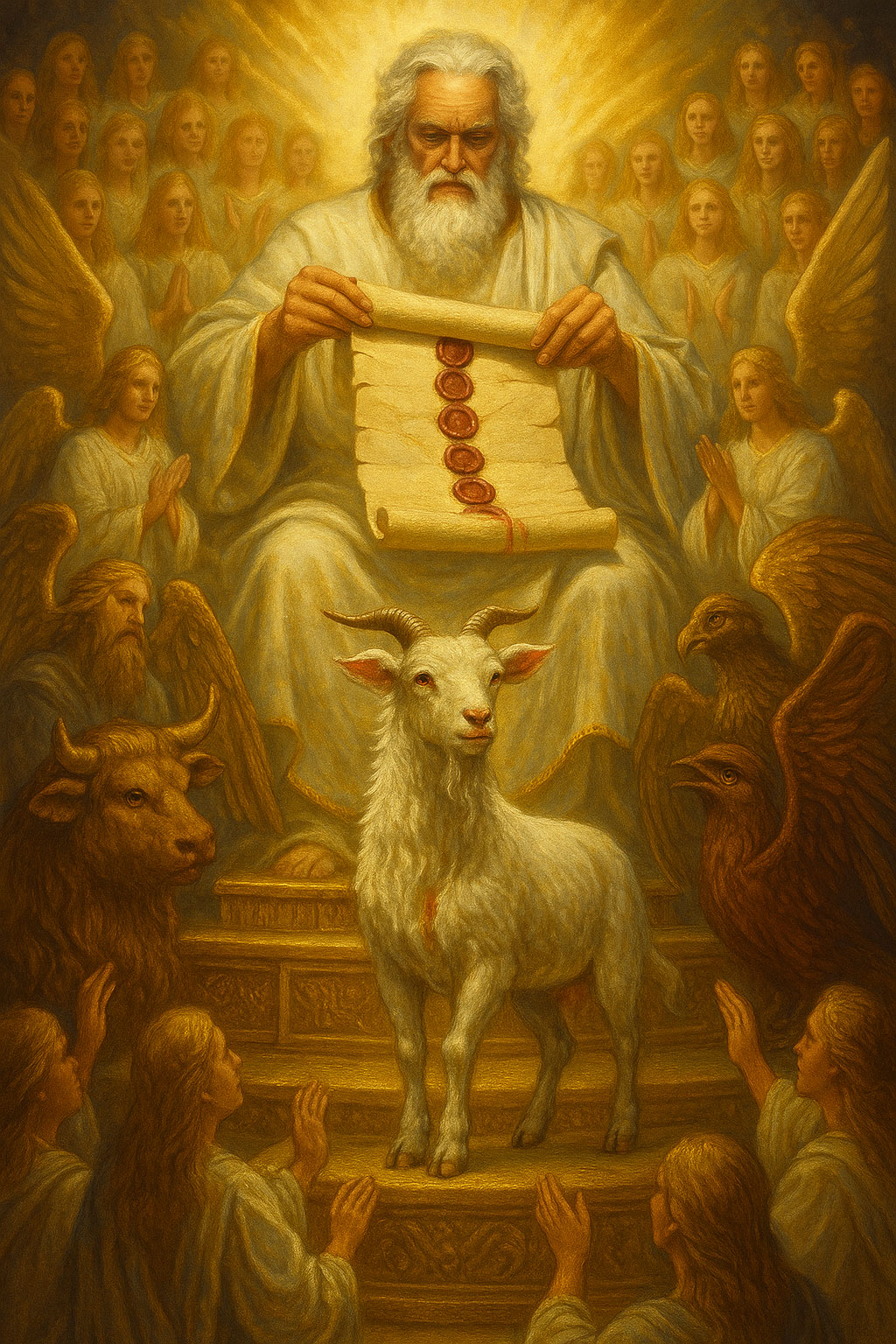 ✧ Revelation 5 — The Sealed Scroll and the Worthy&nbsp;Lamb